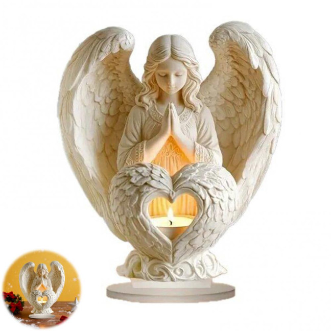 Angel Ornament Acrylic Decorative Statue White Christmas Ornament Easy to Install Purity Symbol Christmas Decor