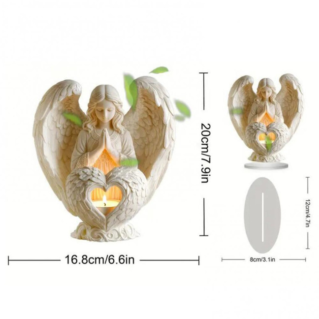 Angel Ornament Acrylic Decorative Statue White Christmas Ornament Easy to Install Purity Symbol Christmas Decor