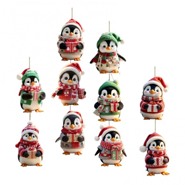 Wooden Christmas Ornament 2D Santa Claus on Hot Air Balloon/Riding Bicycle/Penguin/Elf Hanging Ornaments for Xmas Tree Holiday Party Decor Wooden Christmas Ornament 2D Santa Claus on Hot Air Balloon/Riding Bicycle/Penguin/Elf Hanging Ornaments for Xmas Tree Holiday Party Decor