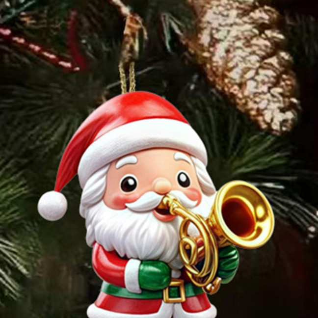 Wooden Christmas Ornament 2D Santa Claus on Hot Air Balloon/Riding Bicycle/Penguin/Elf Hanging Ornaments for Xmas Tree Holiday Party Decor Wooden Christmas Ornament 2D Santa Claus on Hot Air Balloon/Riding Bicycle/Penguin/Elf Hanging Ornaments for Xmas Tree Holiday Party Decor