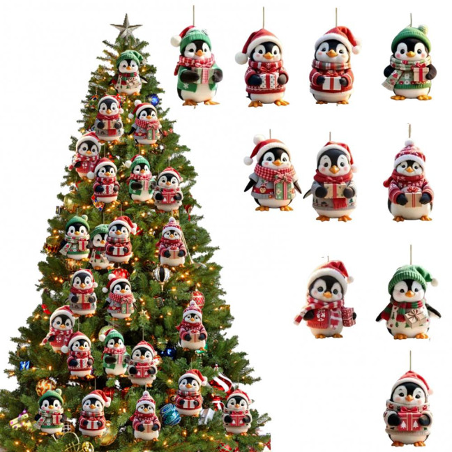 Wooden Christmas Ornament 2D Santa Claus on Hot Air Balloon/Riding Bicycle/Penguin/Elf Hanging Ornaments for Xmas Tree Holiday Party Decor Wooden Christmas Ornament 2D Santa Claus on Hot Air Balloon/Riding Bicycle/Penguin/Elf Hanging Ornaments for Xmas Tree Holiday Party Decor