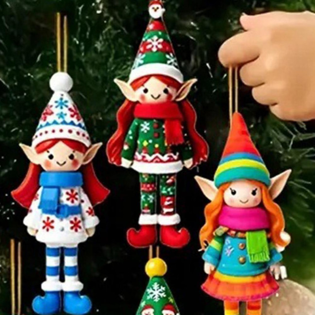 Christmas Elf Ornaments Wooden Elf Boys Girls Christmas Tree Hanging Ornaments for Home Tree Indoor Outdoor Holiday Decor Christmas Elf Ornaments Wooden Elf Boys Girls Christmas Tree Hanging Ornaments for Home Tree Indoor Outdoor Holiday Decor