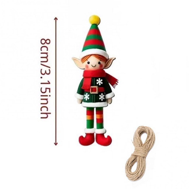 Christmas Elf Ornaments Wooden Elf Boys Girls Christmas Tree Hanging Ornaments for Home Tree Indoor Outdoor Holiday Decor Christmas Elf Ornaments Wooden Elf Boys Girls Christmas Tree Hanging Ornaments for Home Tree Indoor Outdoor Holiday Decor