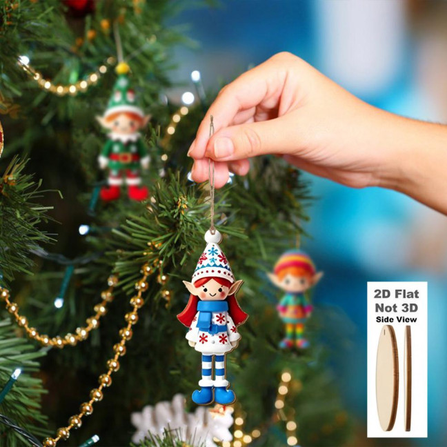 Christmas Elf Ornaments Wooden Elf Boys Girls Christmas Tree Hanging Ornaments for Home Tree Indoor Outdoor Holiday Decor Christmas Elf Ornaments Wooden Elf Boys Girls Christmas Tree Hanging Ornaments for Home Tree Indoor Outdoor Holiday Decor