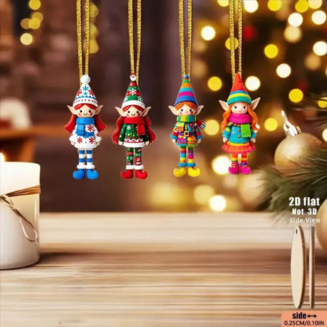 Christmas Elf Ornaments Wooden Elf Boys Girls Christmas Tree Hanging Ornaments for Home Tree Indoor Outdoor Holiday Decor Christmas Elf Ornaments Wooden Elf Boys Girls Christmas Tree Hanging Ornaments for Home Tree Indoor Outdoor Holiday Decor