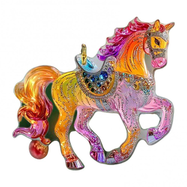Horse Ornament Sparkly Rhinestone Horse Christmas Tree Ornament 2D Acrylic Pendant Holiday Keepsake Gifts for Women Girls Horse Lovers
