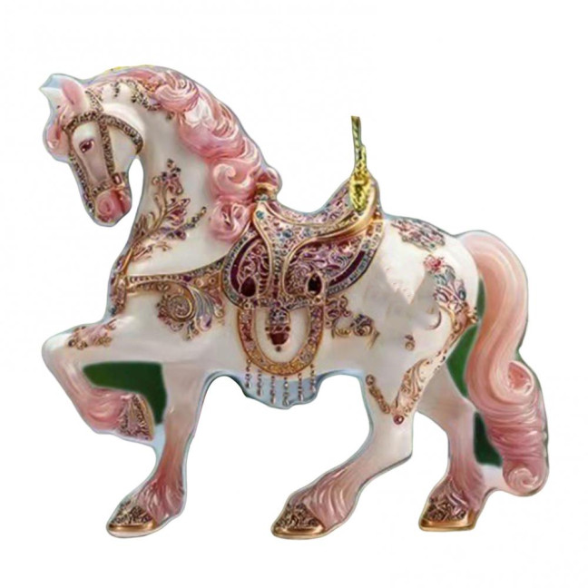 Horse Ornament Sparkly Rhinestone Horse Christmas Tree Ornament 2D Acrylic Pendant Holiday Keepsake Gifts for Women Girls Horse Lovers