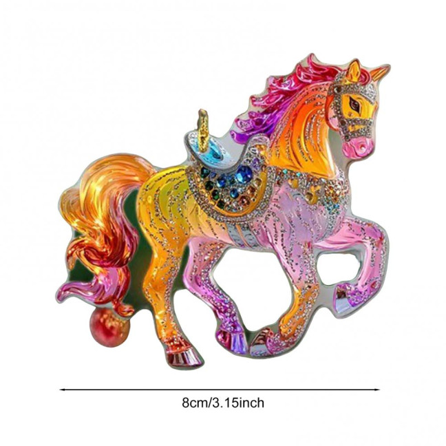 Horse Ornament Sparkly Rhinestone Horse Christmas Tree Ornament 2D Acrylic Pendant Holiday Keepsake Gifts for Women Girls Horse Lovers