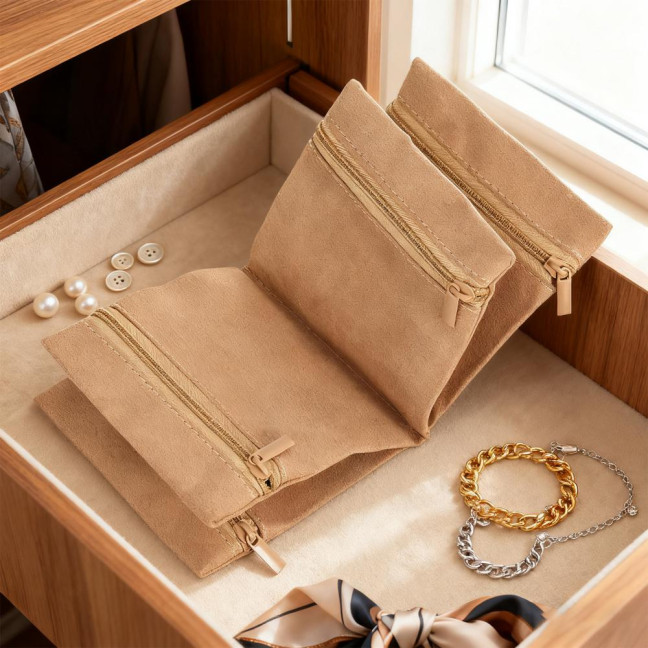 Jewelry Storage Bag Rings Earrings Bracelet Necklace Storage Pouch Foldable Zipper Closure Travel Jewelry Organizer Jewelry Storage Bag Rings Earrings Bracelet Necklace Storage Pouch Foldable Zipper Closure Travel Jewelry Organizer