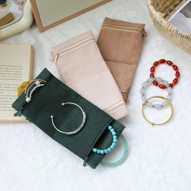 Jewelry Storage Bag Rings Earrings Bracelet Necklace Storage Pouch Foldable Zipper Closure Travel Jewelry Organizer Jewelry Storage Bag Rings Earrings Bracelet Necklace Storage Pouch Foldable Zipper Closure Travel Jewelry Organizer