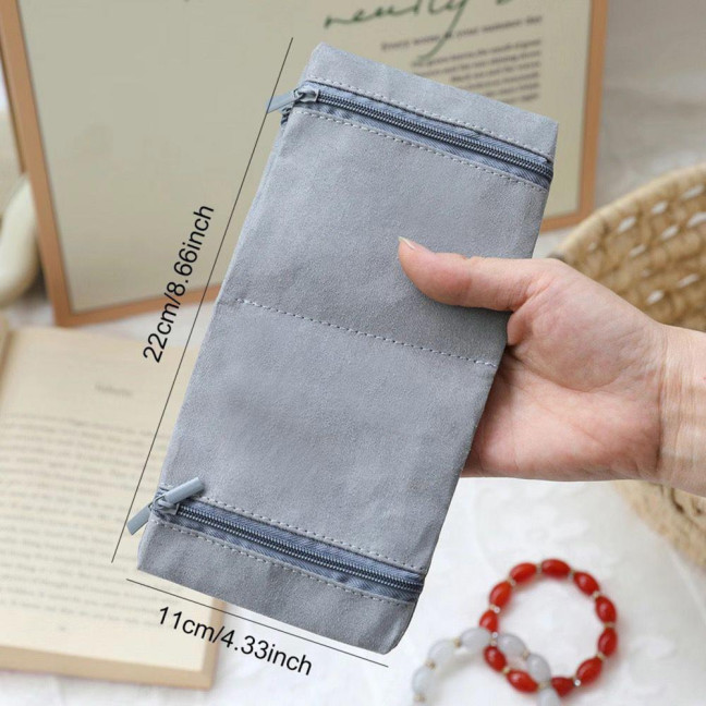 Jewelry Storage Bag Rings Earrings Bracelet Necklace Storage Pouch Foldable Zipper Closure Travel Jewelry Organizer Jewelry Storage Bag Rings Earrings Bracelet Necklace Storage Pouch Foldable Zipper Closure Travel Jewelry Organizer