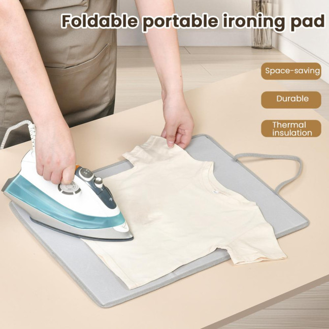 Clothes Ironing Pad Scratch Resistant Waterproof Foldable Portable Thermal Insulation Board Clothes Ironing Accessory