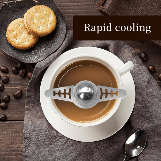 Espresso Cooling Ball Kit Espresso Coffee Cooler with Reusable Ice Sphere Stainless Steel Chiller Ball with Stand for Bourbon Cocktails Accessories
