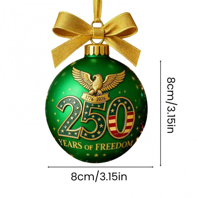 United States 250th Anniversary Ornament 250th Anniversary Acrylic Christmas Ball Ornament Patriotic Christmas Tree Hanging Decor United States 250th Anniversary Ornament 250th Anniversary Acrylic Christmas Ball Ornament Patriotic Christmas Tree Hanging Decor