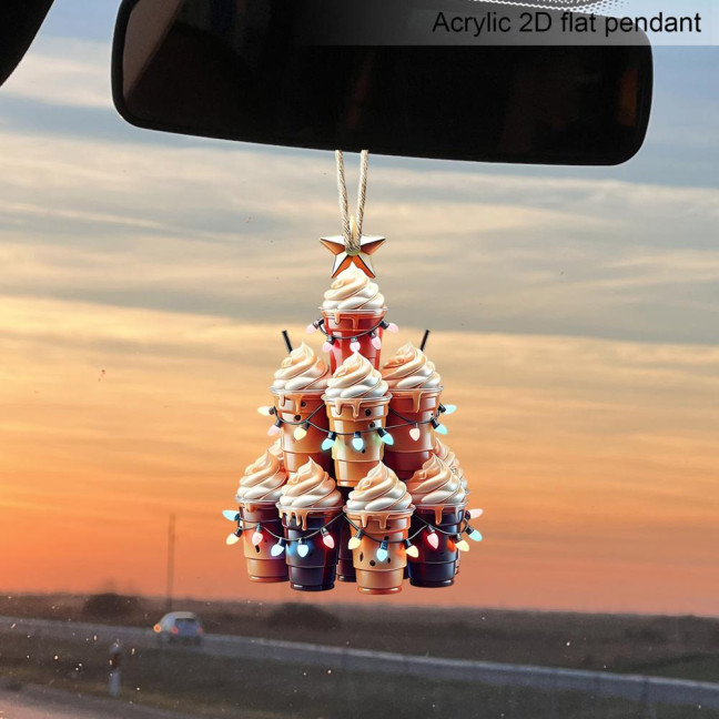 Christmas Tree Ornament Stacking Chicken/Coffee/Tennis Ball Christmas Ornament 2D Acrylic Hanging Decoration for Holiday Home Decor Christmas Tree Ornament Stacking Chicken/Coffee/Tennis Ball Christmas Ornament 2D Acrylic Hanging Decoration for Holiday Home Decor