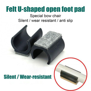 24Pcs Plastic Chair Leg Floor Protectors U Shaped Furniture Feet Caps Easy Installation Non-Slip Chair Pads 