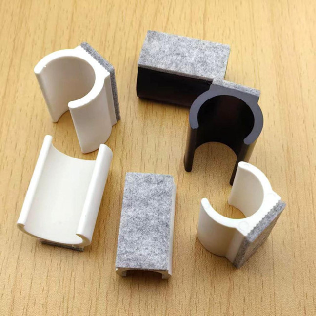 24Pcs Plastic Chair Leg Floor Protectors U Shaped Furniture Feet Caps Easy Installation Non-Slip Chair Pads 