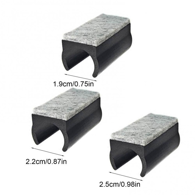 24Pcs Plastic Chair Leg Floor Protectors U Shaped Furniture Feet Caps Easy Installation Non-Slip Chair Pads 