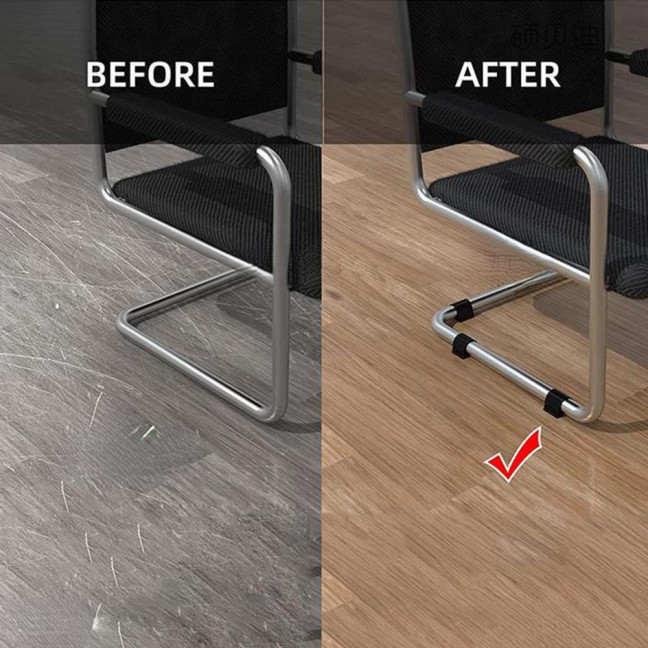 24Pcs Plastic Chair Leg Floor Protectors U Shaped Furniture Feet Caps Easy Installation Non-Slip Chair Pads 