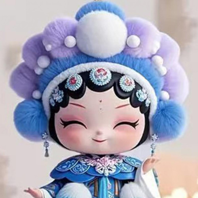 Chinese Opera Figurine Ornament Traditional Chinese Opera Girls Doll Hanging Decor 2D Acrylic Christmas Tree Ornament for Xmas Home Tree Decor