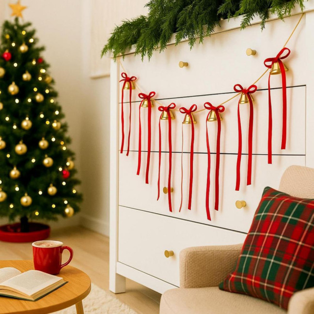 12 Pcs Velvet Bows with Jingle Bell Vintage Christmas Ribbon Bows for Garland Wreath Christmas Tree Decoration 12 Pcs Velvet Bows with Jingle Bell Vintage Christmas Ribbon Bows for Garland Wreath Christmas Tree Decoration