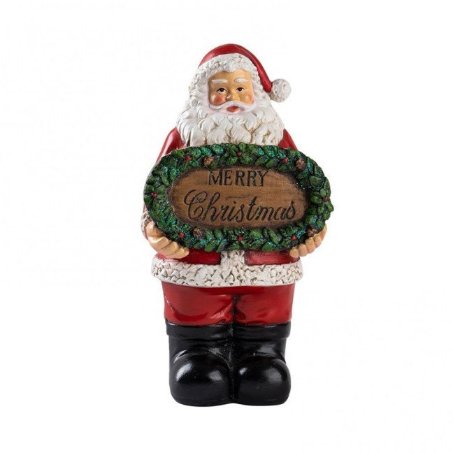 Merry Christmas Decoration Santa Claus Resin Statue for Holiday Home Display Festive Holding Sign Ornament for Shelf & Mantel Merry Christmas Decoration Santa Claus Resin Statue for Holiday Home Display Festive Holding Sign Ornament for Shelf & Mantel