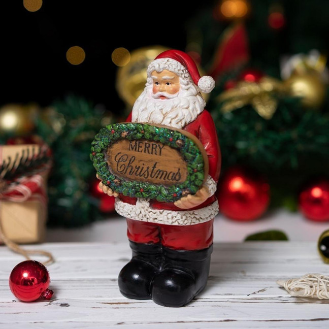 Merry Christmas Decoration Santa Claus Resin Statue for Holiday Home Display Festive Holding Sign Ornament for Shelf & Mantel Merry Christmas Decoration Santa Claus Resin Statue for Holiday Home Display Festive Holding Sign Ornament for Shelf & Mantel