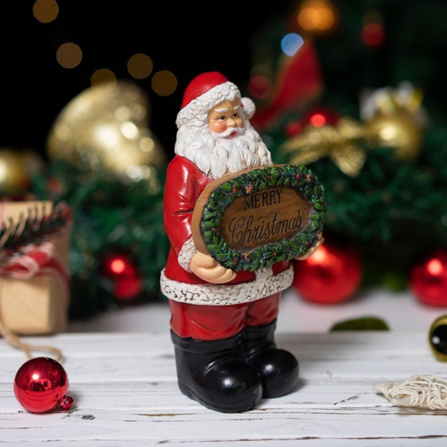 Merry Christmas Decoration Santa Claus Resin Statue for Holiday Home Display Festive Holding Sign Ornament for Shelf & Mantel Merry Christmas Decoration Santa Claus Resin Statue for Holiday Home Display Festive Holding Sign Ornament for Shelf & Mantel