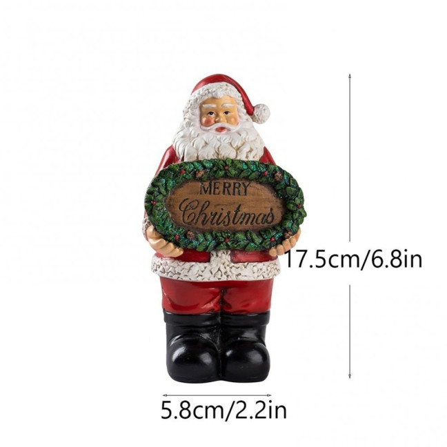 Merry Christmas Decoration Santa Claus Resin Statue for Holiday Home Display Festive Holding Sign Ornament for Shelf & Mantel Merry Christmas Decoration Santa Claus Resin Statue for Holiday Home Display Festive Holding Sign Ornament for Shelf & Mantel