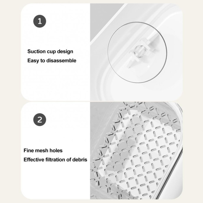 Sink Drain Strainer with Suction Cup Kitchen Sink Food Residue Catcher Basket Fine Mesh Strainer for Food Waste Leftovers Sink Drain Strainer with Suction Cup Kitchen Sink Food Residue Catcher Basket Fine Mesh Strainer for Food Waste Leftovers