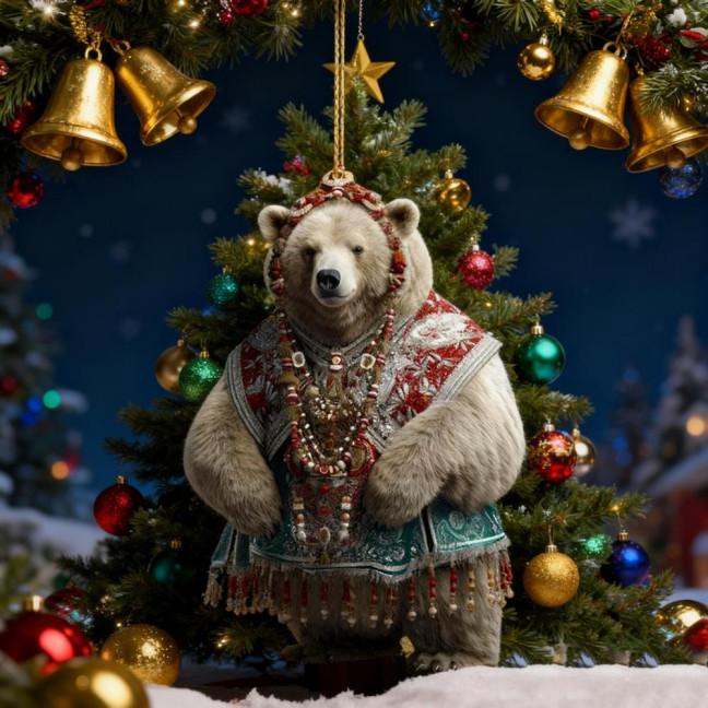 Polar Bear Christmas Ornament Cute Bear Xmas Tree Ornament 2D Acrylic Hanging Pendant for Car Interior Home Decor Polar Bear Christmas Ornament Cute Bear Xmas Tree Ornament 2D Acrylic Hanging Pendant for Car Interior Home Decor