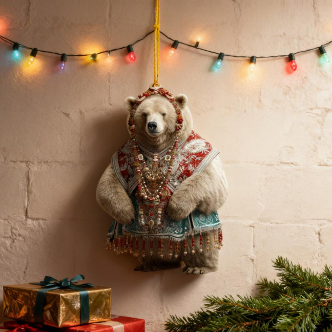 Polar Bear Christmas Ornament Cute Bear Xmas Tree Ornament 2D Acrylic Hanging Pendant for Car Interior Home Decor Polar Bear Christmas Ornament Cute Bear Xmas Tree Ornament 2D Acrylic Hanging Pendant for Car Interior Home Decor