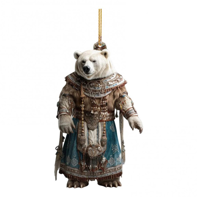 Polar Bear Christmas Ornament Cute Bear Xmas Tree Ornament 2D Acrylic Hanging Pendant for Car Interior Home Decor Polar Bear Christmas Ornament Cute Bear Xmas Tree Ornament 2D Acrylic Hanging Pendant for Car Interior Home Decor