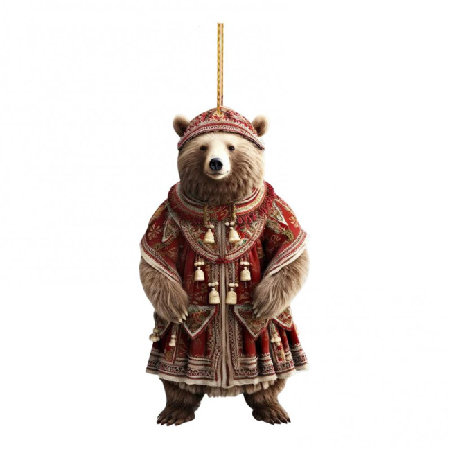 Polar Bear Christmas Ornament Cute Bear Xmas Tree Ornament 2D Acrylic Hanging Pendant for Car Interior Home Decor Polar Bear Christmas Ornament Cute Bear Xmas Tree Ornament 2D Acrylic Hanging Pendant for Car Interior Home Decor