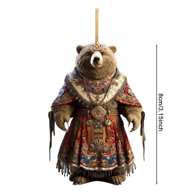 Polar Bear Christmas Ornament Cute Bear Xmas Tree Ornament 2D Acrylic Hanging Pendant for Car Interior Home Decor Polar Bear Christmas Ornament Cute Bear Xmas Tree Ornament 2D Acrylic Hanging Pendant for Car Interior Home Decor