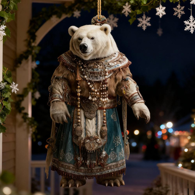 Polar Bear Christmas Ornament Cute Bear Xmas Tree Ornament 2D Acrylic Hanging Pendant for Car Interior Home Decor Polar Bear Christmas Ornament Cute Bear Xmas Tree Ornament 2D Acrylic Hanging Pendant for Car Interior Home Decor