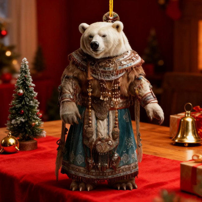 Polar Bear Christmas Ornament Cute Bear Xmas Tree Ornament 2D Acrylic Hanging Pendant for Car Interior Home Decor Polar Bear Christmas Ornament Cute Bear Xmas Tree Ornament 2D Acrylic Hanging Pendant for Car Interior Home Decor