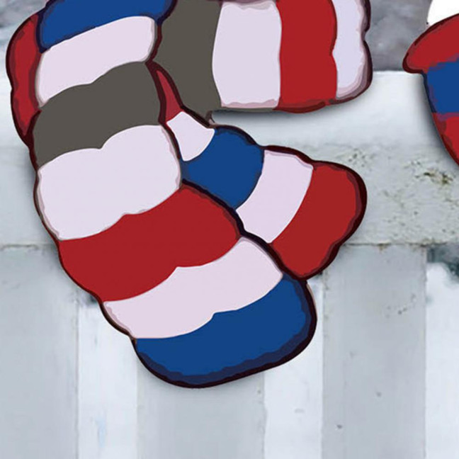 Snowman Fence Peeker Christmas Decoration Funny Wooden Christmas Fence Ornament Cute Snowman Peeking Yard Sign for Garden Courtyard Wall Holiday Home Decor