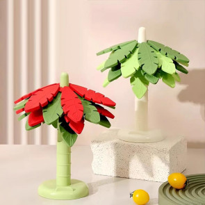 Tree Leaf Shape Placemat with Stand Waterproof Heat-Resistant Coasters Non-Slip Kitchen Mats Festive Table Art Decor