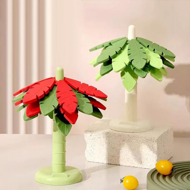 Tree Leaf Shape Placemat with Stand Waterproof Heat-Resistant Coasters Non-Slip Kitchen Mats Festive Table Art Decor