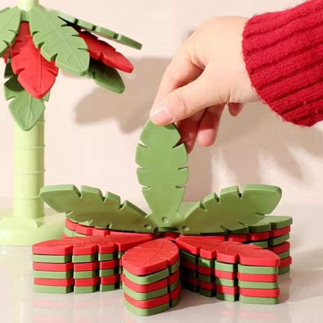 Tree Leaf Shape Placemat with Stand Waterproof Heat-Resistant Coasters Non-Slip Kitchen Mats Festive Table Art Decor