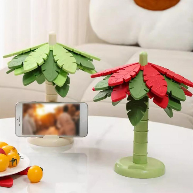 Tree Leaf Shape Placemat with Stand Waterproof Heat-Resistant Coasters Non-Slip Kitchen Mats Festive Table Art Decor