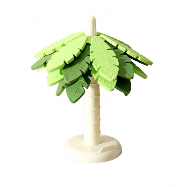 Tree Leaf Shape Placemat with Stand Waterproof Heat-Resistant Coasters Non-Slip Kitchen Mats Festive Table Art Decor