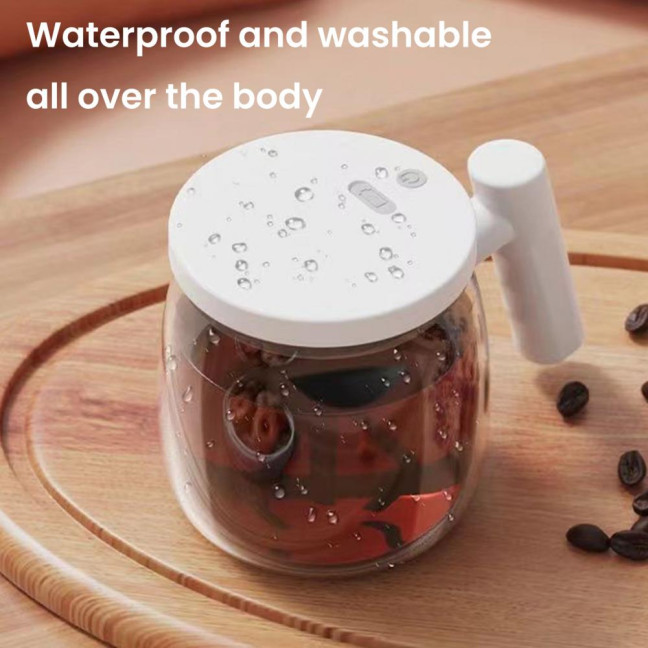 Automatic Coffee Stirring Cup Electric Mixer High Borosilicate Glass Lightweight Portable Versatile Automatic Drink Mixer