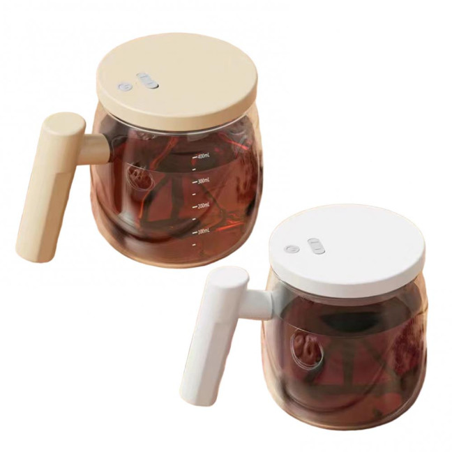 Automatic Coffee Stirring Cup Electric Mixer High Borosilicate Glass Lightweight Portable Versatile Automatic Drink Mixer
