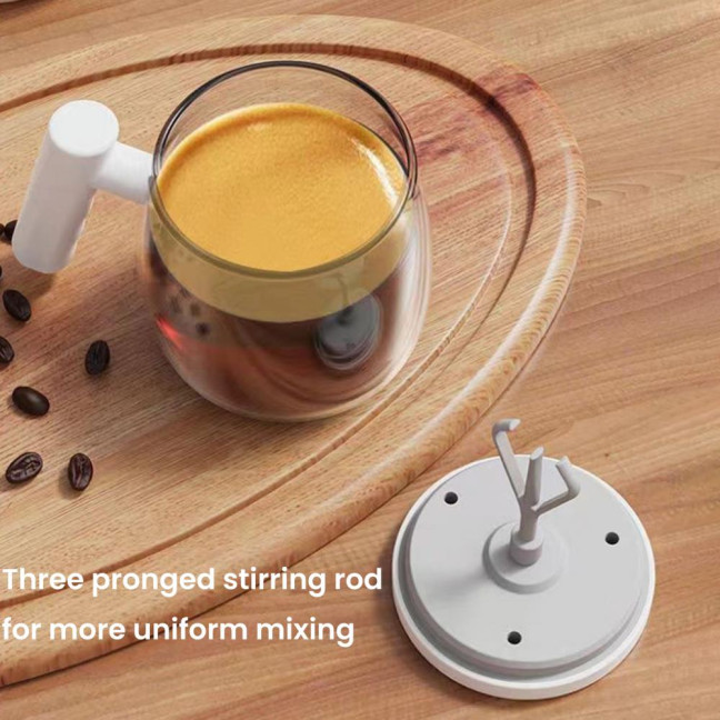 Automatic Coffee Stirring Cup Electric Mixer High Borosilicate Glass Lightweight Portable Versatile Automatic Drink Mixer