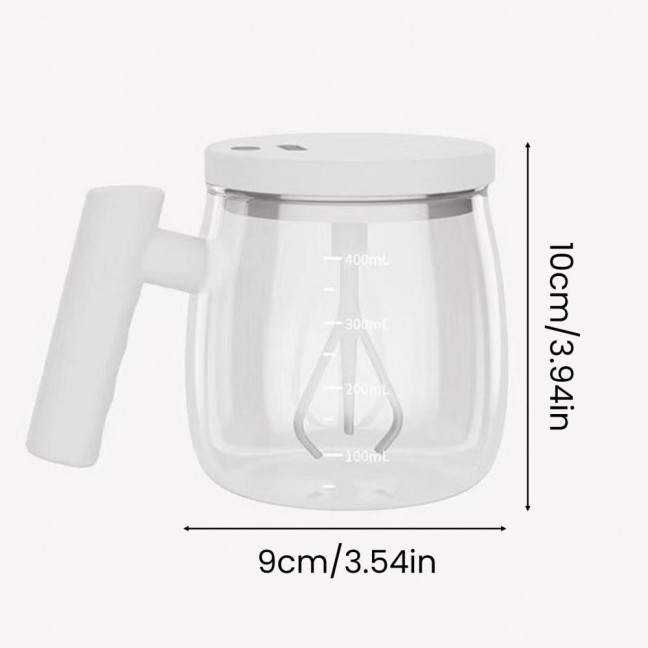 Automatic Coffee Stirring Cup Electric Mixer High Borosilicate Glass Lightweight Portable Versatile Automatic Drink Mixer