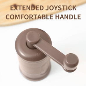 Manual Coffee Grinder Adjustable Smooth Grinding Coffee Mill with Clear Powder Container Portable Hand Crank Mill for Washing Coarse to Fine Grounds 