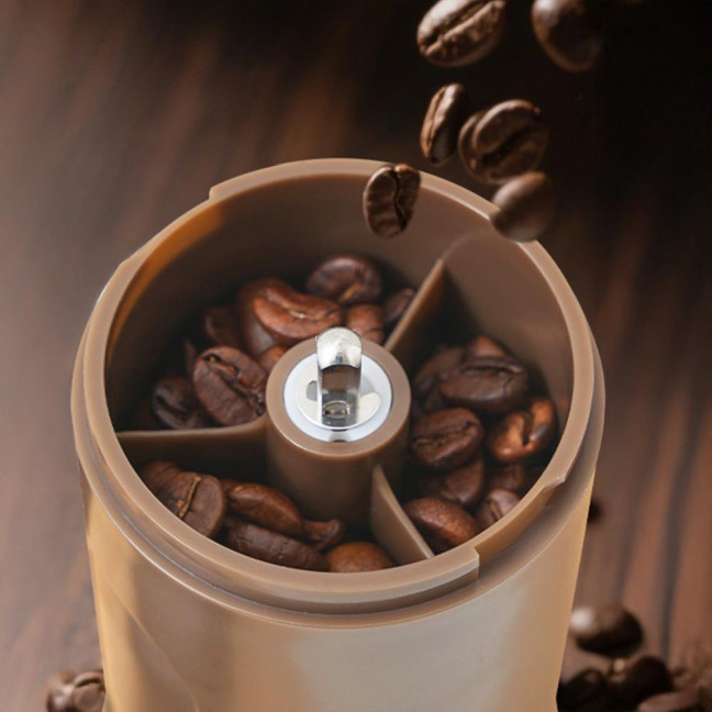 Manual Coffee Grinder Adjustable Smooth Grinding Coffee Mill with Clear Powder Container Portable Hand Crank Mill for Washing Coarse to Fine Grounds 