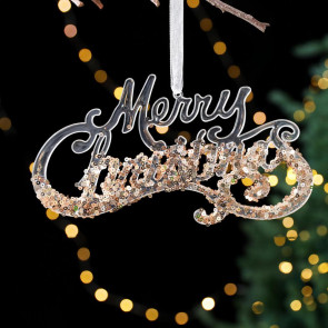 Christmas Ornament Glitter Sequin Transparent Snowflake Ballet Dancer Hanging Ornament Holiday Decor